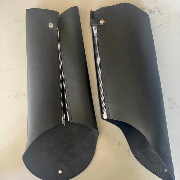 Black Leather Half Chaps - Picture 2 of 3